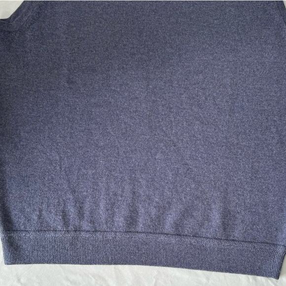 JWN John W. Nordstrom 100% Italian Merino Wool Sweater Vest Grandpa Gray Men L - Picture 5 of 5